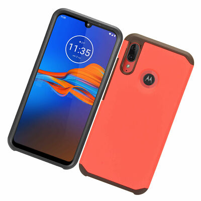 For Motorola E6 Plus XT2025 Rubberized Hybrid Slim Shockproof