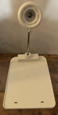 Vintage Tensor White Space Age Eyeball Adjustable Telescoping Desk Lamp