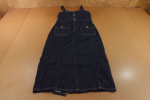 American Eagle Womens Size Medium Dark Wash Denim Button-Up Midi Dress NWT