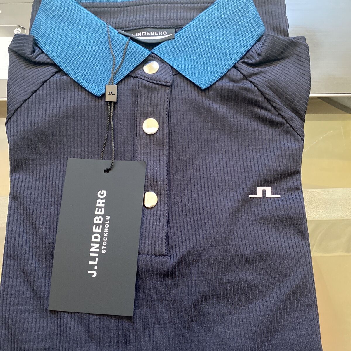 J Lindeberg Women's Shpresa Golf Polo Navy GWJT05551 6855 J Lindeberg Women's Shpresa Golf Polo Navy GWJT05551 6855