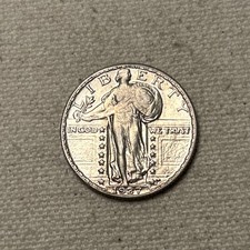 1927 Standing Liberty Quarter Choice Almost Uncirculated AU+ Coin #JM57