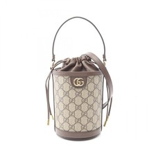GUCCI Ophidia mini secchiello Borsa a tracolla GG Supreme tela pelle beige ma...