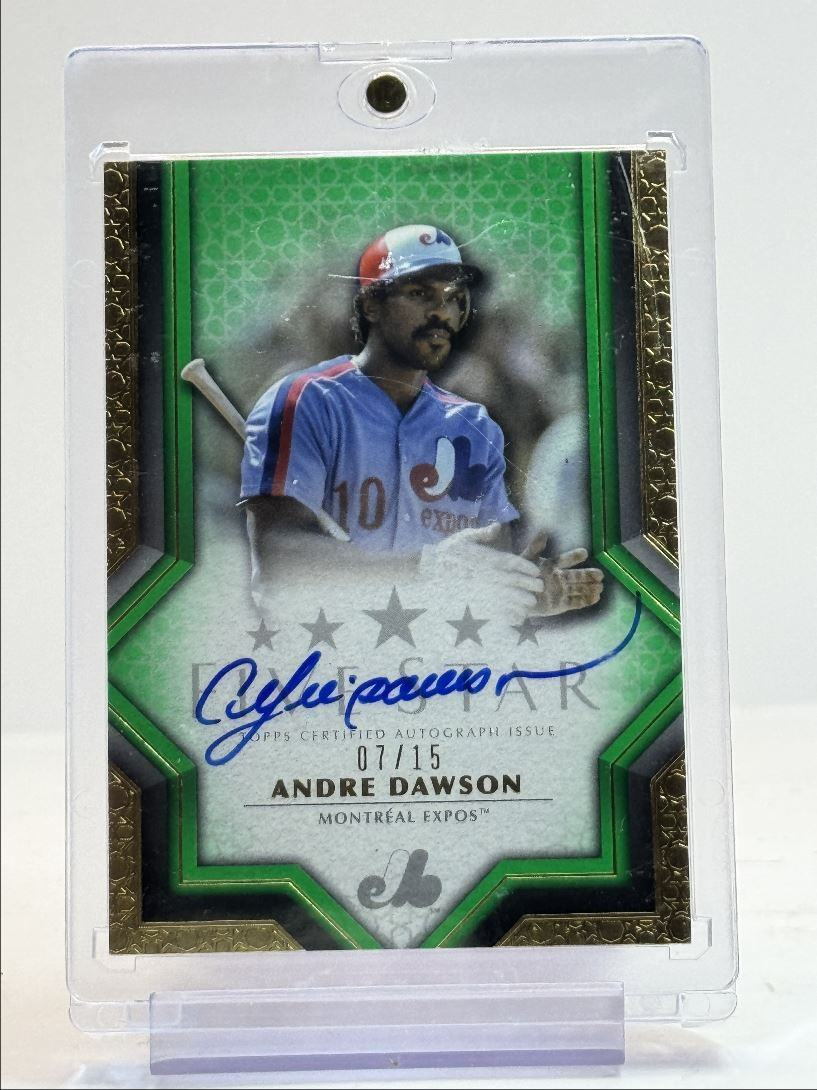 ANDRE DAWSON 2023 TOPPS FIVE STAR AUTOGRAPH GREEN EXPOS AUTO /15 Q2893