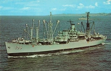 Spring Valley California, USS Union LKA-106 US Navy Photo, Vintage Postcard