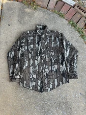 Vintage Trebark Camouflage 90s Chore Jacket Field Shirt USA Hunting Outdoor Sz S