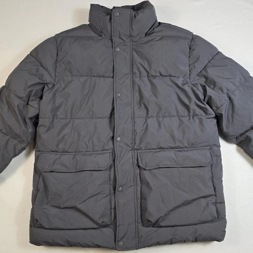 Swiss Tech Mens Gray Puffer Jacket Quilted Full Zip Coat Size M SW44100130550 - product listing photo