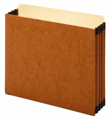 Globe Weis FC1524E Accordion File Pocket 22 Pt Brown 3.5'' Exp