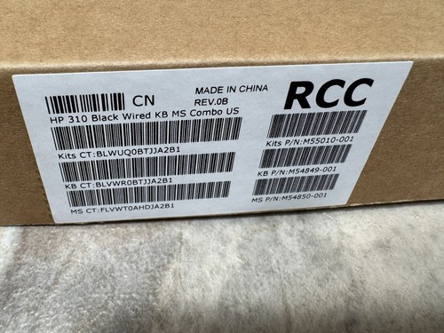 HP 310 Black Wired Keyboard and Mouse Combo USB New in Box - Picture 6 of 7
