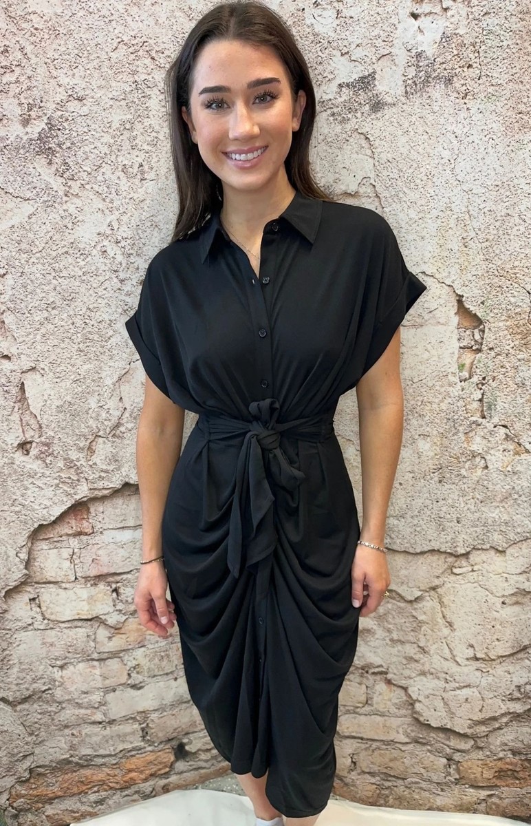 Steve Madden Tori Knit Dress in Black 2 Womens Button Down Crepe Midi | eBay Steve Madden Tori Knit Dress in Black 2 Womens Button Down Crepe Midi | eBay
