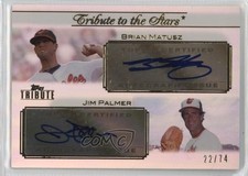 2011 Topps Tribute to the Stars Dual 22/74 Brian Matusz Jim Palmer Auto HOF 0l2
