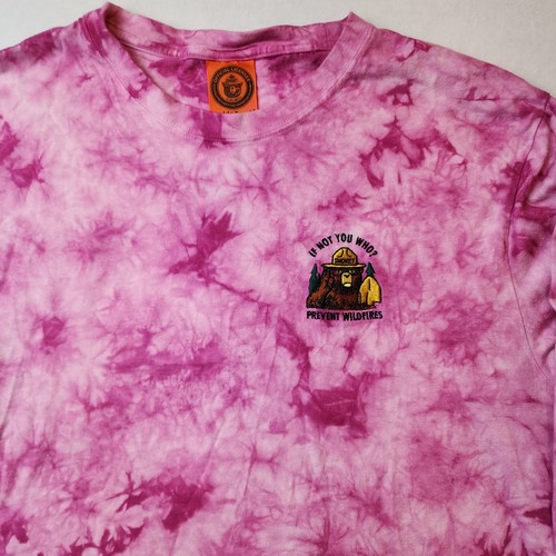 Camiseta de manga larga Teddy Fresh X Smokey The Bear Pink Tye Dye Collaboration - Imagen 2 de 10