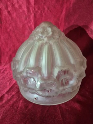 GLOBE OBUS ART DECO VERRE PRESSE MOULE DEPOLI,POUR LAMPE FOND DE LUSTRE - Photo 1/4