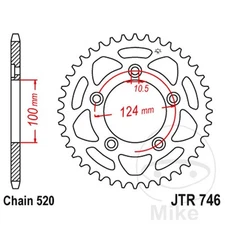 47920-Corona a piastra di trasmissione 39T P-520 Ø100 MM Ø124 MM compatibile con