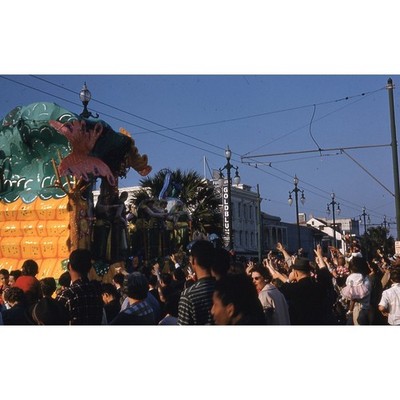 Mardi Gras Parade Float Goldblum Furniture Sign 1960 New Orleans Vintage Slide