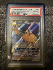 2019 Pokemon Raichu & Alolan Raichu GX 221/236 Unified Minds FA Holo PSA 10 on eBay
