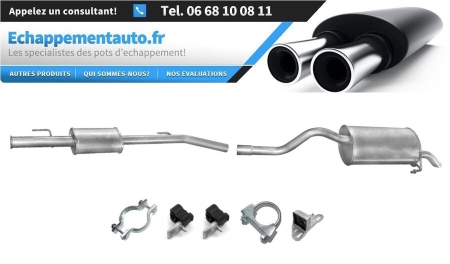 Échappement Renault Clio II 1.6 de haute précision conforme aux normes constructeur