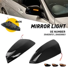 LED Dynamic Signal Turn Side Mirror Lights Lamp Smoked Fit S204 Benz W204 W639