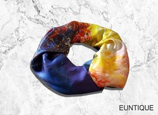 Brand New Euntique Luxury 100 Silk Twill Square Scarf 90 90cm Hand-Rolled