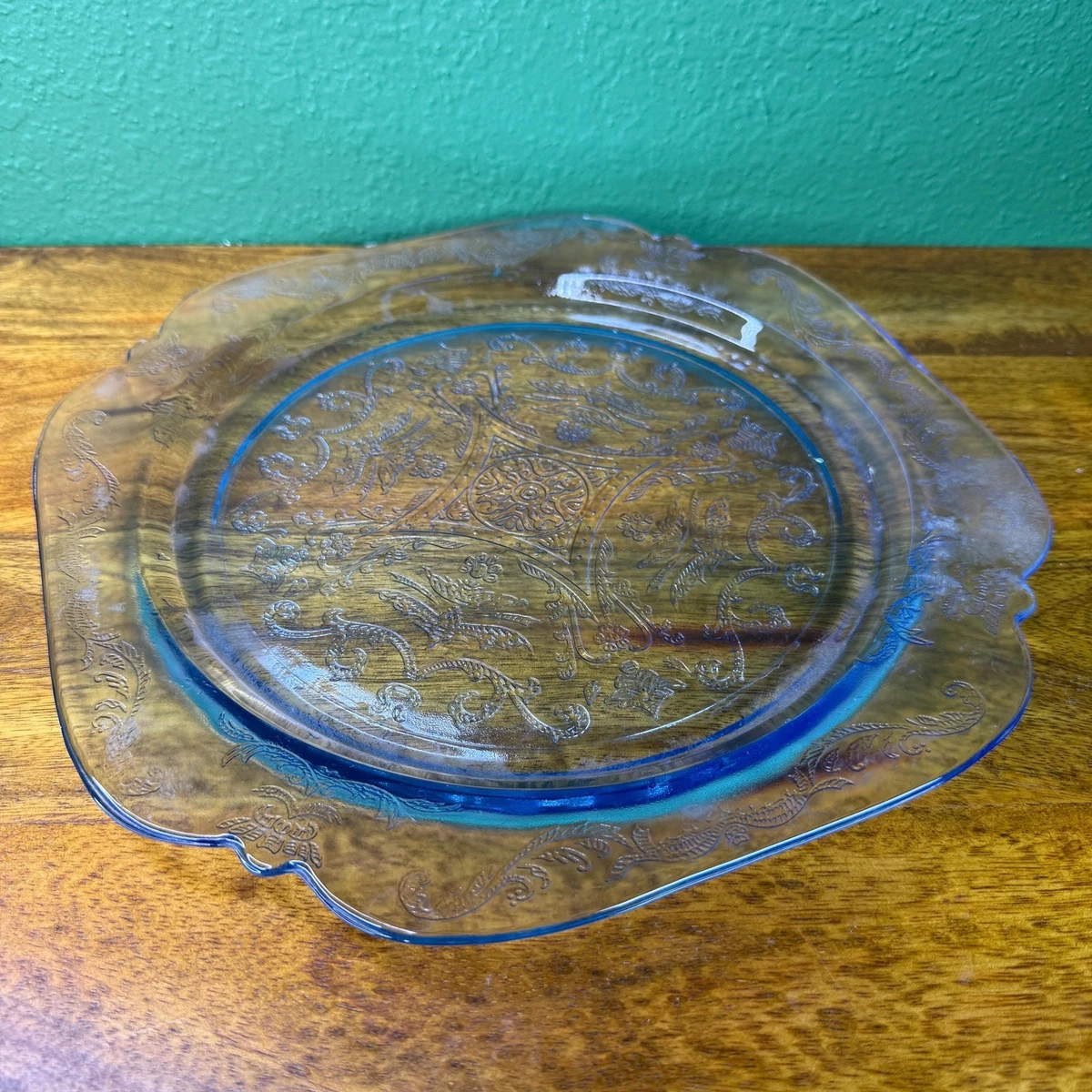 Blue Square Glass Dinnerware Plates for sale | eBay
