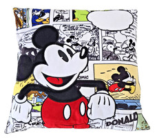 Mickey Mouse Comic Cushion 15.5" Disney Pillow Minnie Donald Pluto Decor