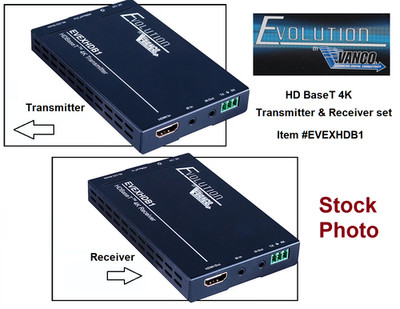 VANCO Evolution EVEXHDB1 HD BaseT 4K Transmitter & Receiver set out of box