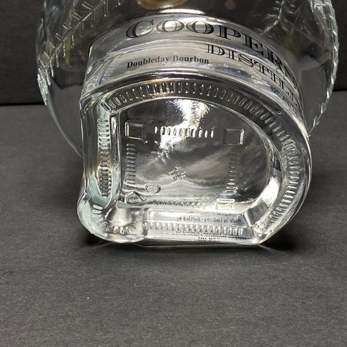 Cooperstown Distillery Doubleday Bourbon Baseball Shaped Glass Decanter Empty - Picture 4 of 12