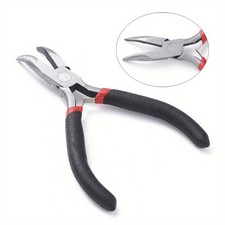1pc Carbon Steel Bent Nose Jewelry Plier for Jewelry Making Supplies