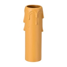 12pcs 30x100mm E17 Candle Socket Covers Candelabra Base Yellow Plastic