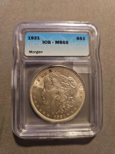 1921 Morgan Silver Dollar ICG MS65