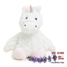Microwavable  Weighted Stuffed Animals, White Unicorn - Heated Stuffed
