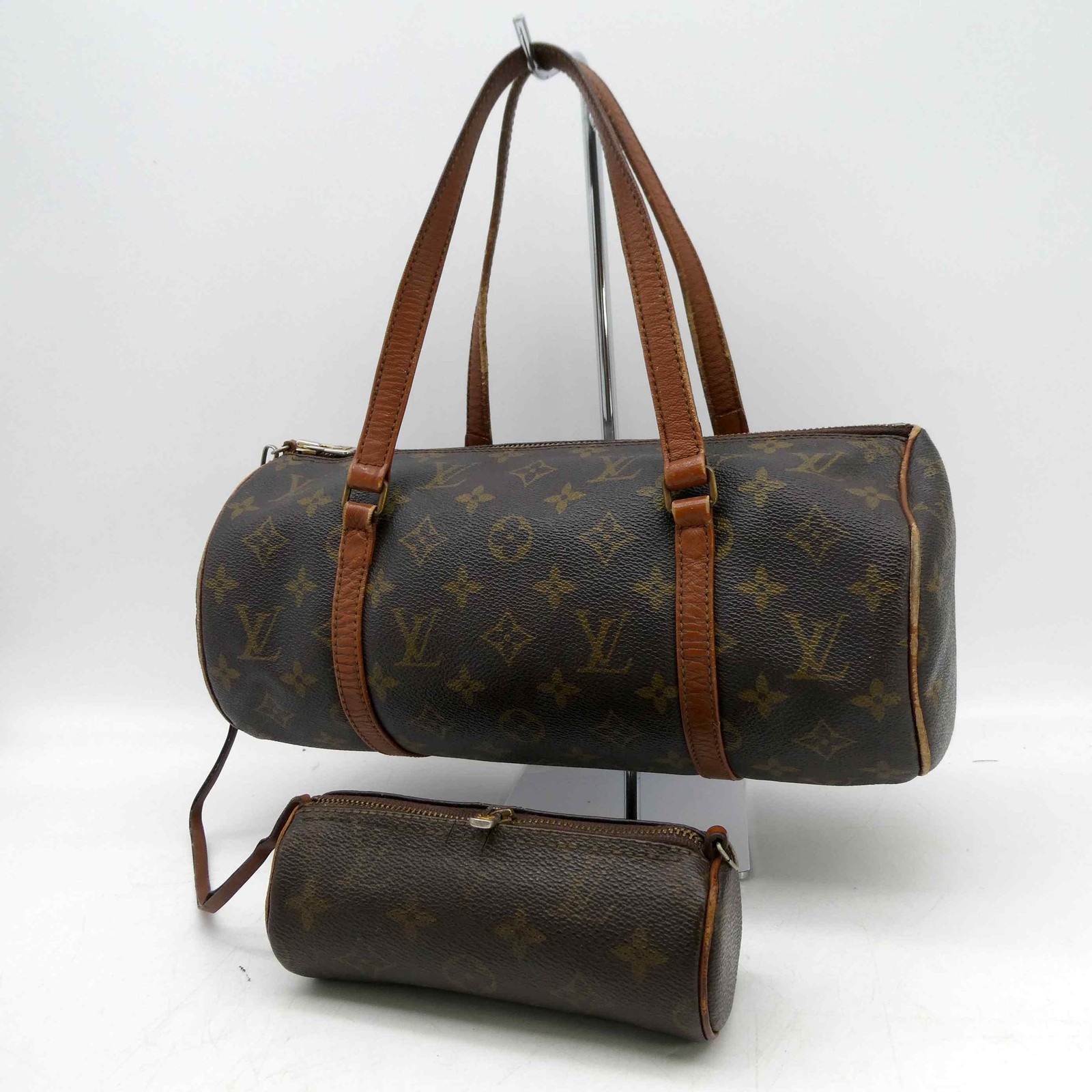 LOUIS VUITTON Papillon 30 M51385 Monogram Shoulder Hand Bag w/Pouch 1049