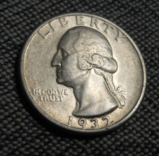 1932-D WASHINGTON 90% SILVER QUARTER - NICER CONDITION