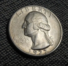 1932-D WASHINGTON 90% SILVER QUARTER - NICER CONDITION