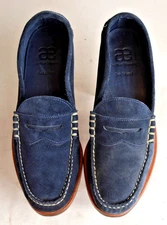 Allen Edmonds Sea Island Men's 12 D Suede Leather Penny Loafers Shoes Blue