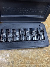 Vintage Craftsman V-Series 3/8” Drive Flex Socket Set 7pc SAE USA w/ Case