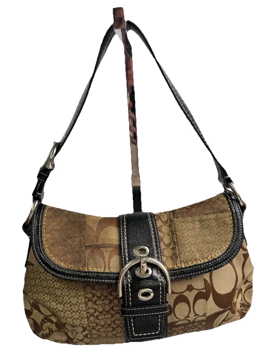 Coach Patchwork Shoulder Bag Patent Bags & Handbags for Women for