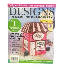 DESIGNS in Machine Embroidery Magazine Holiday Christmas Village Snowman 2010