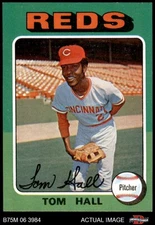 1975 Topps Mini #108 Tom Hall Reds 7 - NM