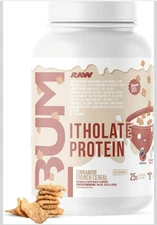 RAW Whey Isolate Cinnamon Crunch CBUM Itholate Protein Powder 1.7lbs 25 Servings