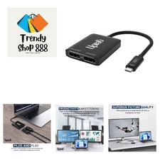 Enhanced USB C Dual DisplayPort Hub - 4K 60Hz and 8K 60Hz Resolution Support