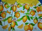 2 CROCHET TOP HANGING  "COLORFUL LEMONS" DESIGN PLAID KITCHEN TOWELS — photo 2