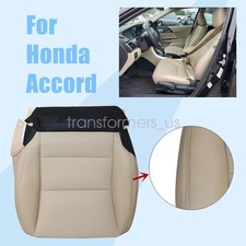 Driver Bottom Leather Perforated Seat Cover Tan For 2013-2017 Honda Accord Driver Bottom Leather Perforated Seat Cover Tan For 2013-2017 Honda Accord