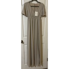 Show Me Your MuMu Emily Empire Maxi Dress Show Me the Ring Crisp Size XS NEW C8
