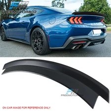 Fits 24-26 Ford Mustang S650 7th Gen R Style Rear Trunk Spoiler ABS Primer Black