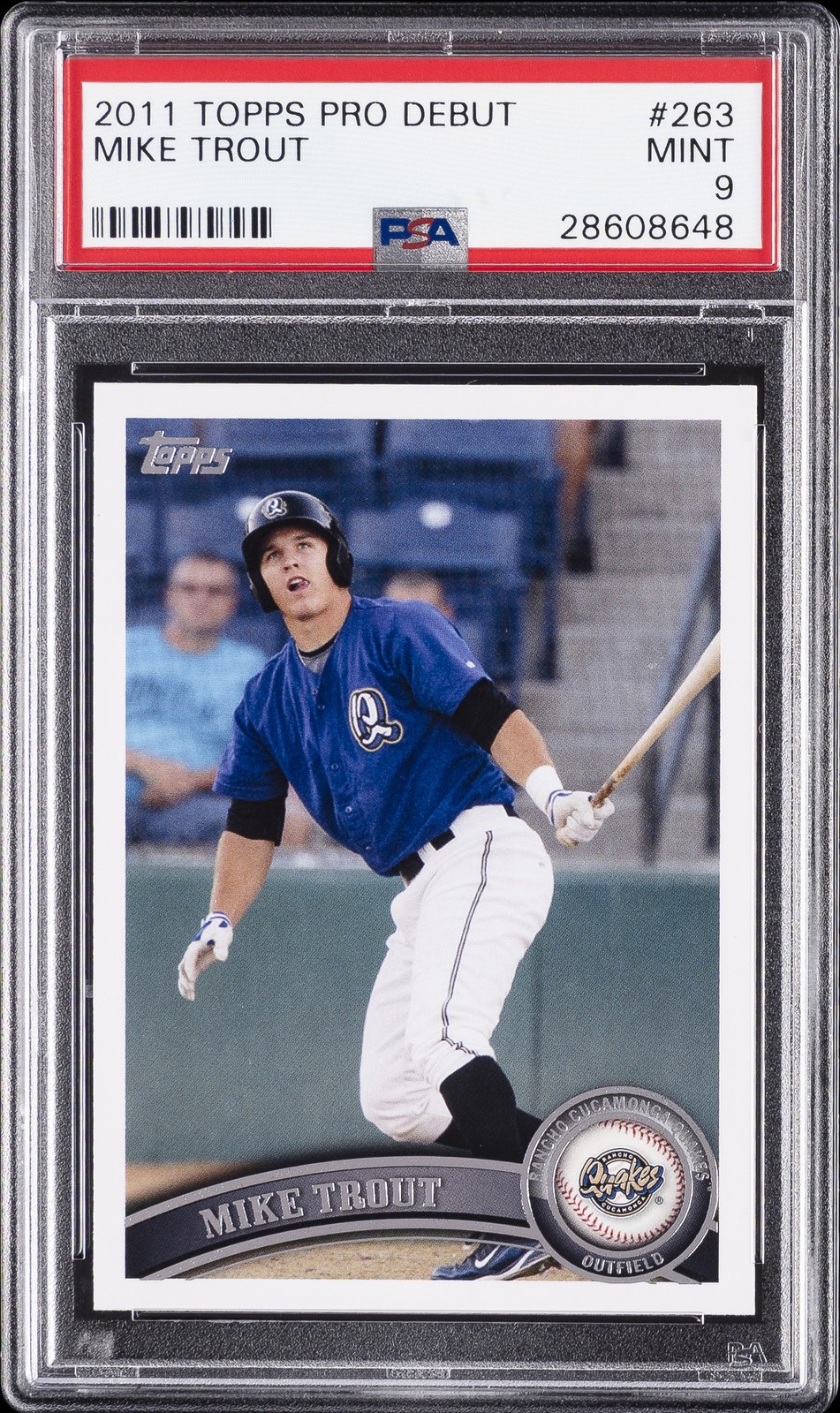 2011 TOPPS PRO DEBUT #263 MIKE TROUT ROOKIE RC PSA 9