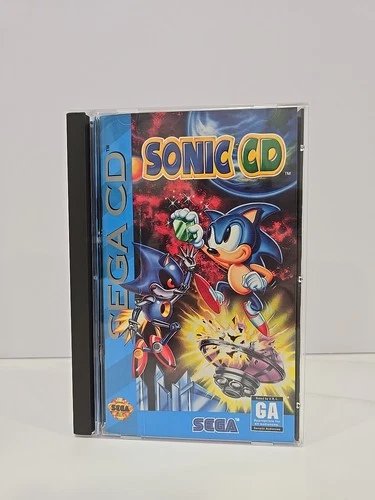 Sonic CD ~ Sega CD Box With Manual In VGC  ONLY NO GAME RARE Registration Card