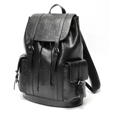 Gucci Embossed GG Large Backpack 625770 Black from Japan 0611