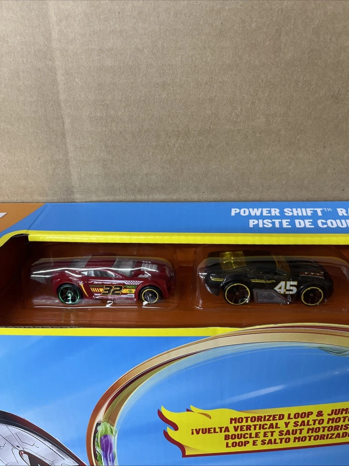 Hot Wheels Power Shift Raceway Track Set w/ 5 Cars Stunt Loop Race Track NEW - Image 2 of 4