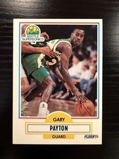 Fleer 1990-91 Update Gary Payton Rookie Card #U-92 Seattle Supersonics. rookie card picture