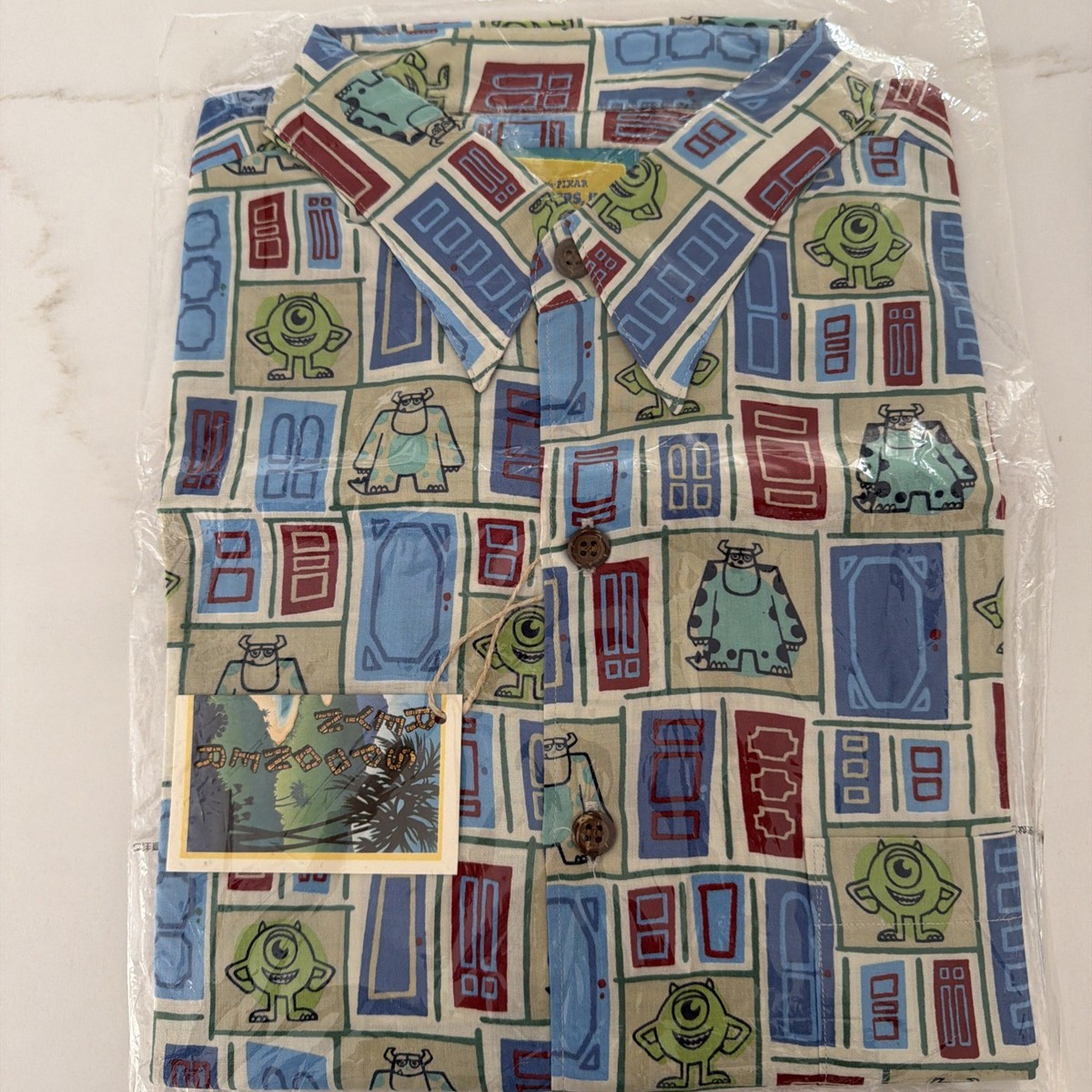 Hawaiian Shirt Disney Pixar MONSTERS INC Reyn Spooner Limited Movie Anime  Size M | eBay